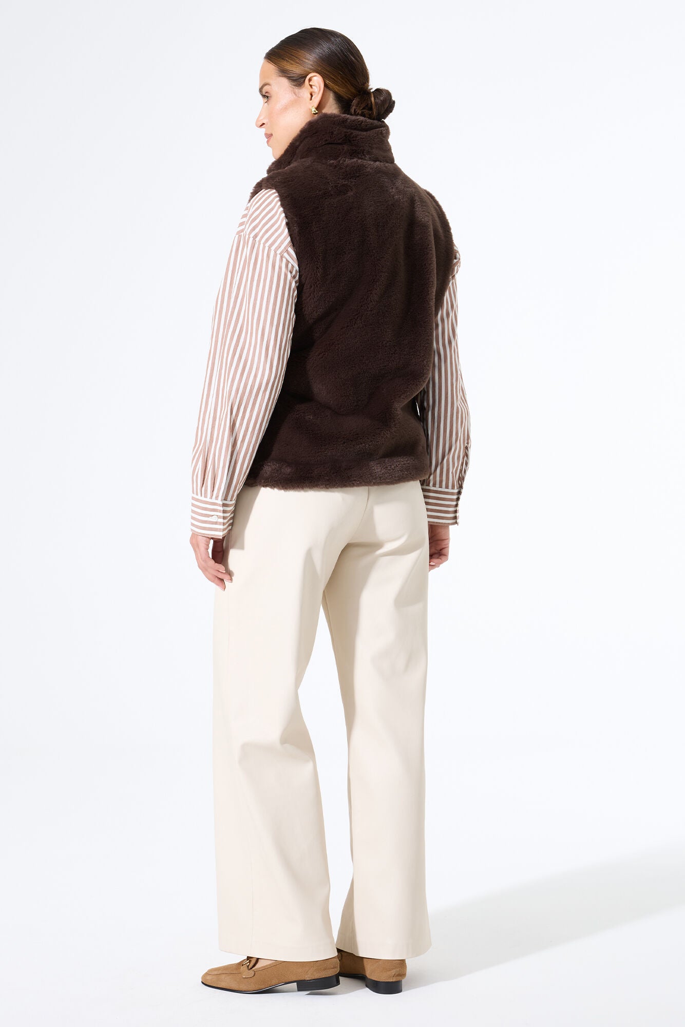 Brown Faux Fur Gilet