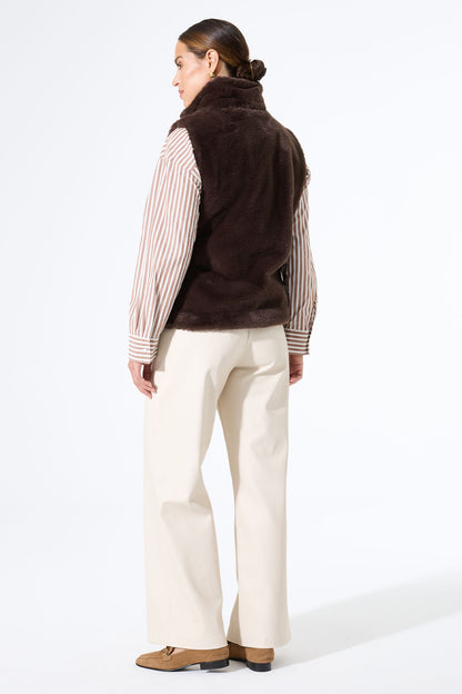 Brown Faux Fur Gilet