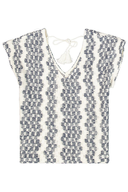 Ecru Print Top