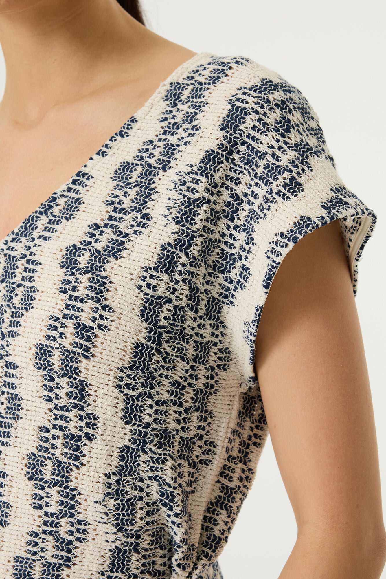 Ecru Print Top