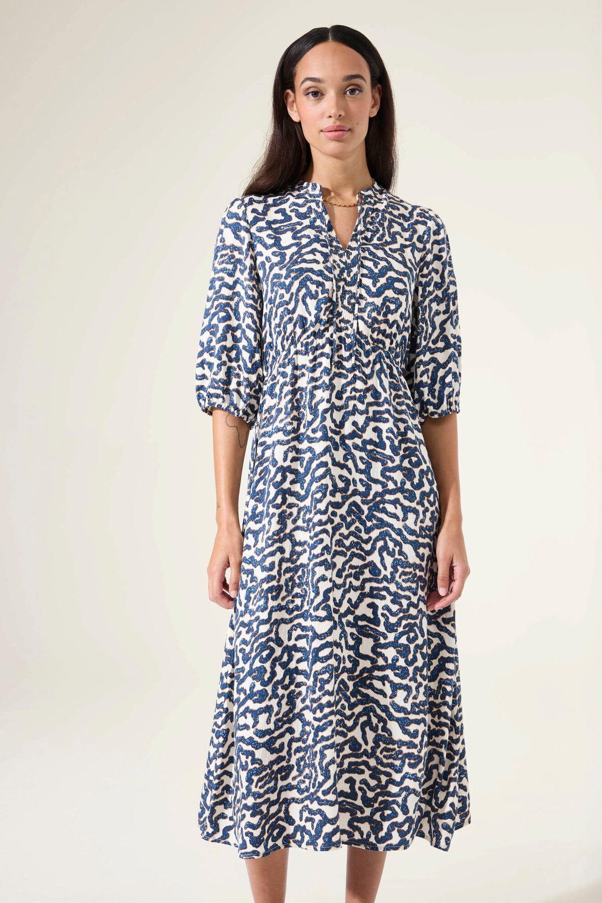 Printed Midi Dress