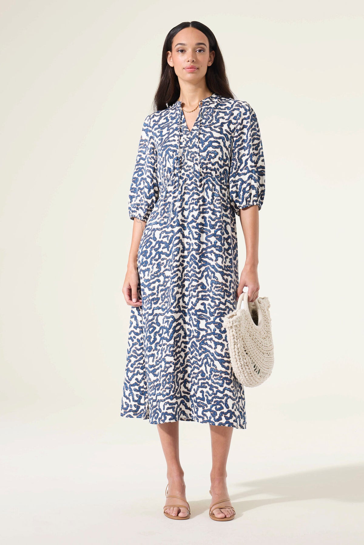 Printed Midi Dress