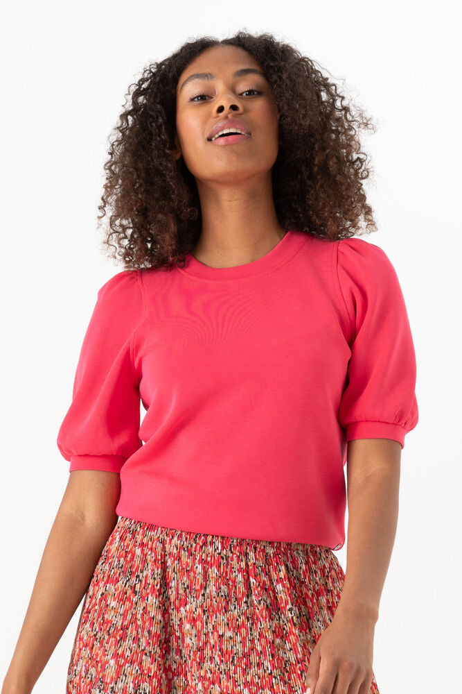 Raspberry Short Sleeve Sweater