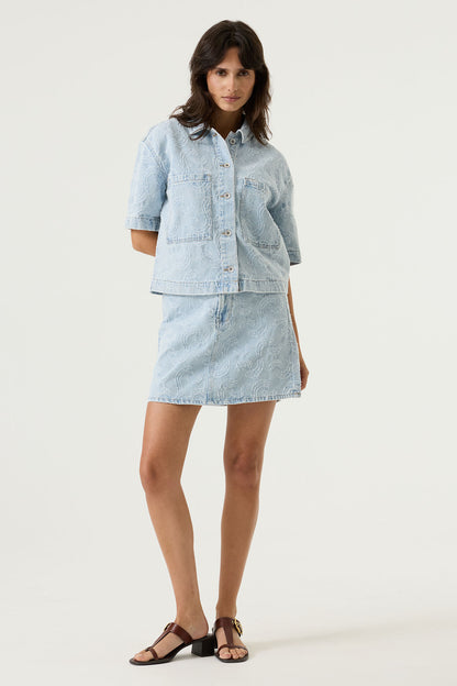 Denim Skirt - Light Used