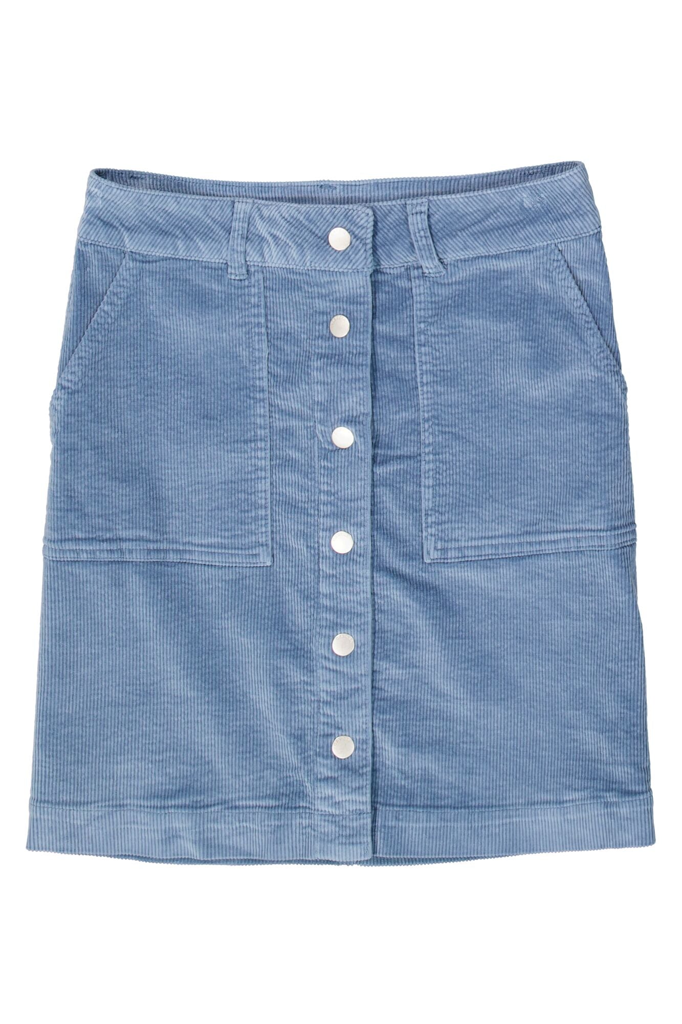 Light Blue Corduroy Skirt