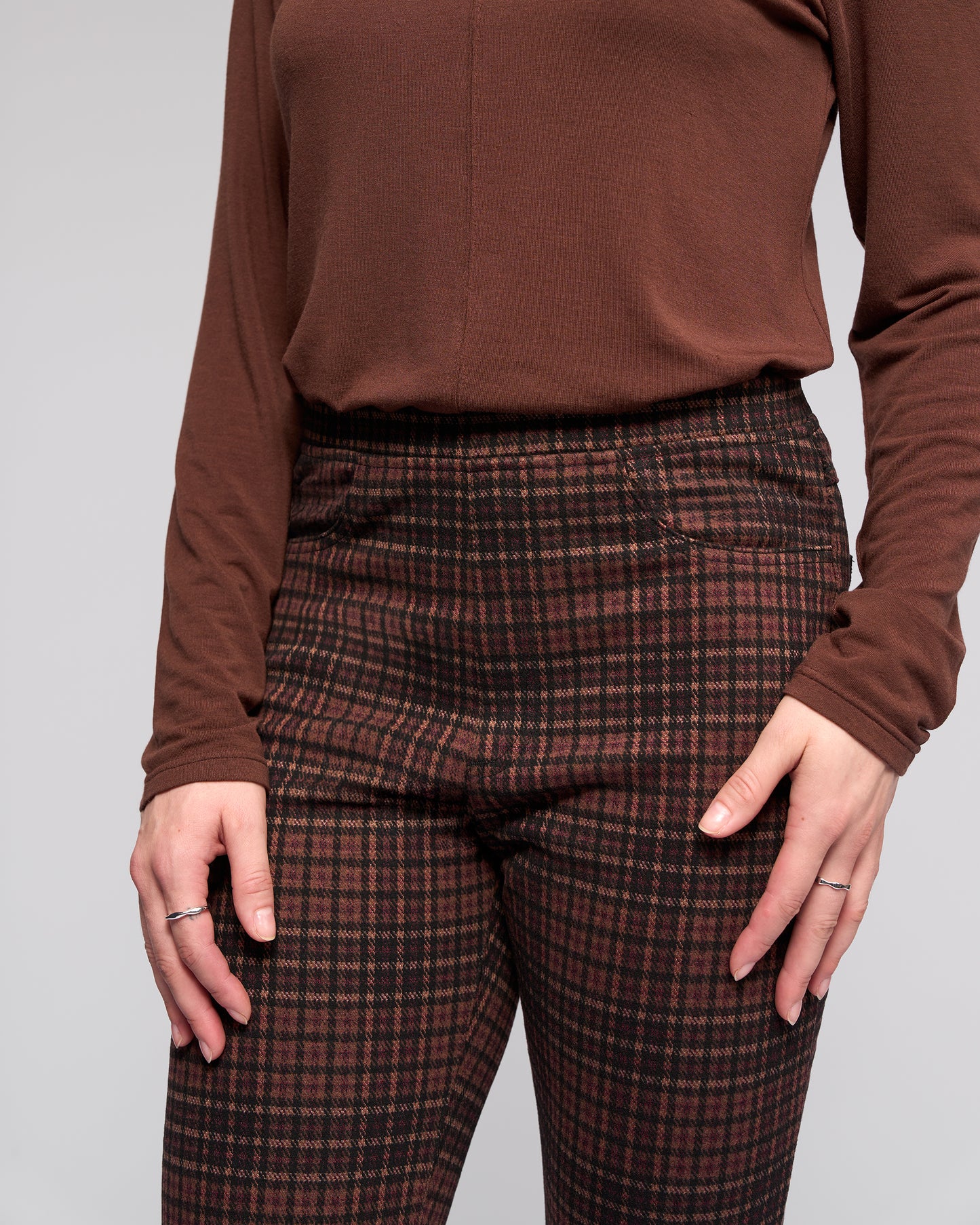 Cherry Knit Pull On Slim Pant