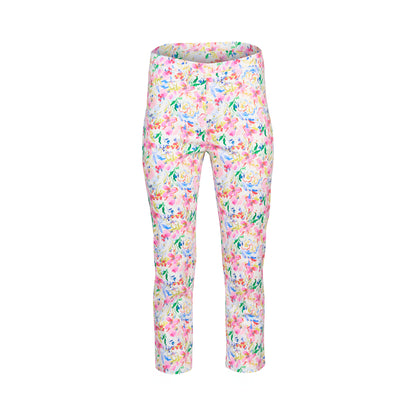 Porto Printed Slim Leg 7/8 Length Lightweight Pull-On
