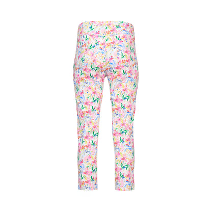 Porto Printed Slim Leg 7/8 Length Lightweight Pull-On