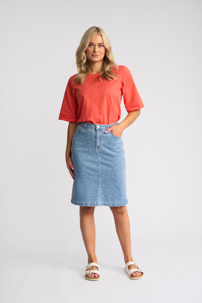 Poppy Skirt - Meadow Denim