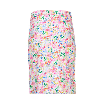 Porto Printed Lightweight Skirt with Centre Back Vent