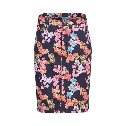 Willa Printed Lightweight Skirt with Centre Back Vent