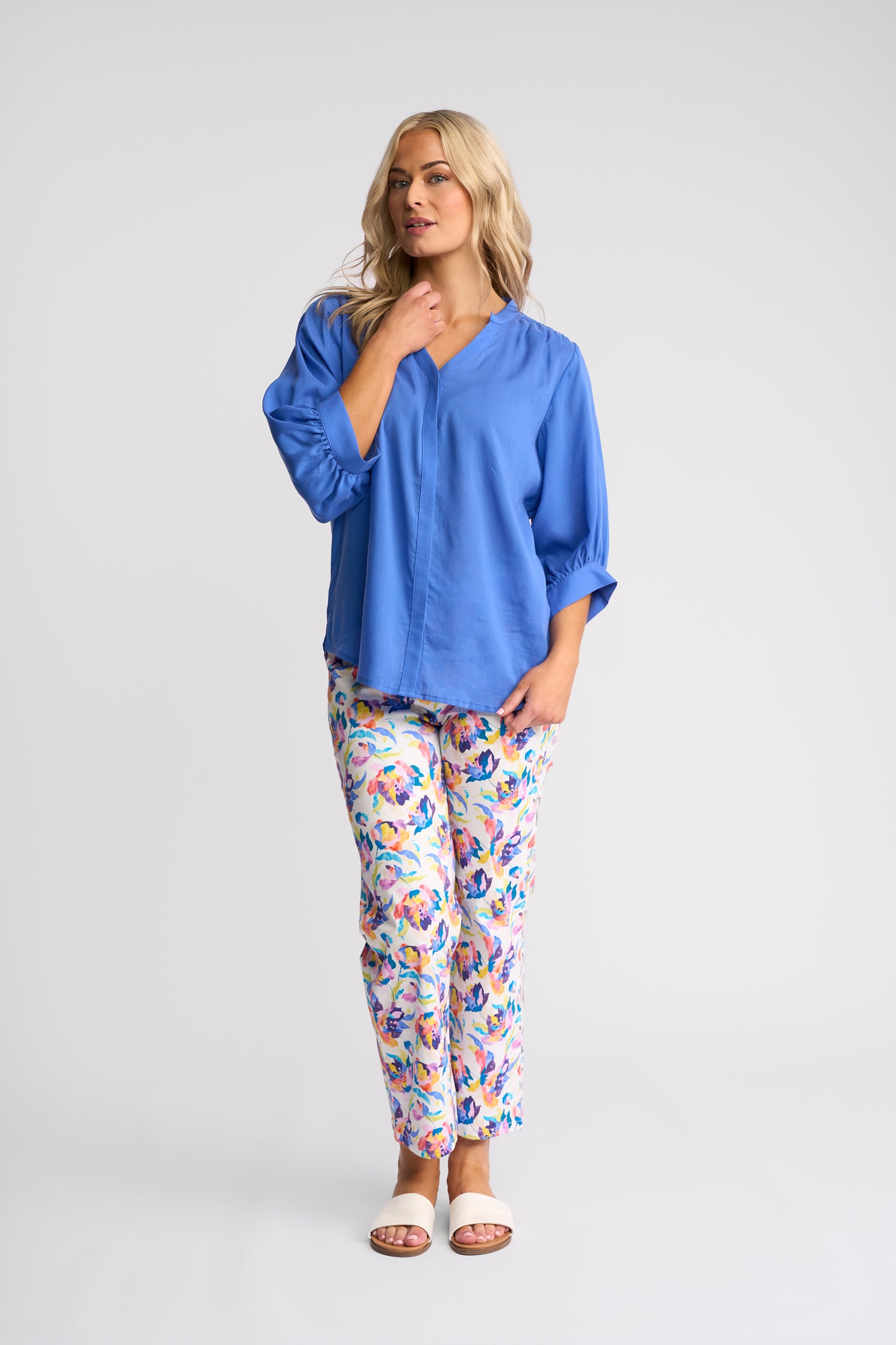 Folk Shirt - French Blue