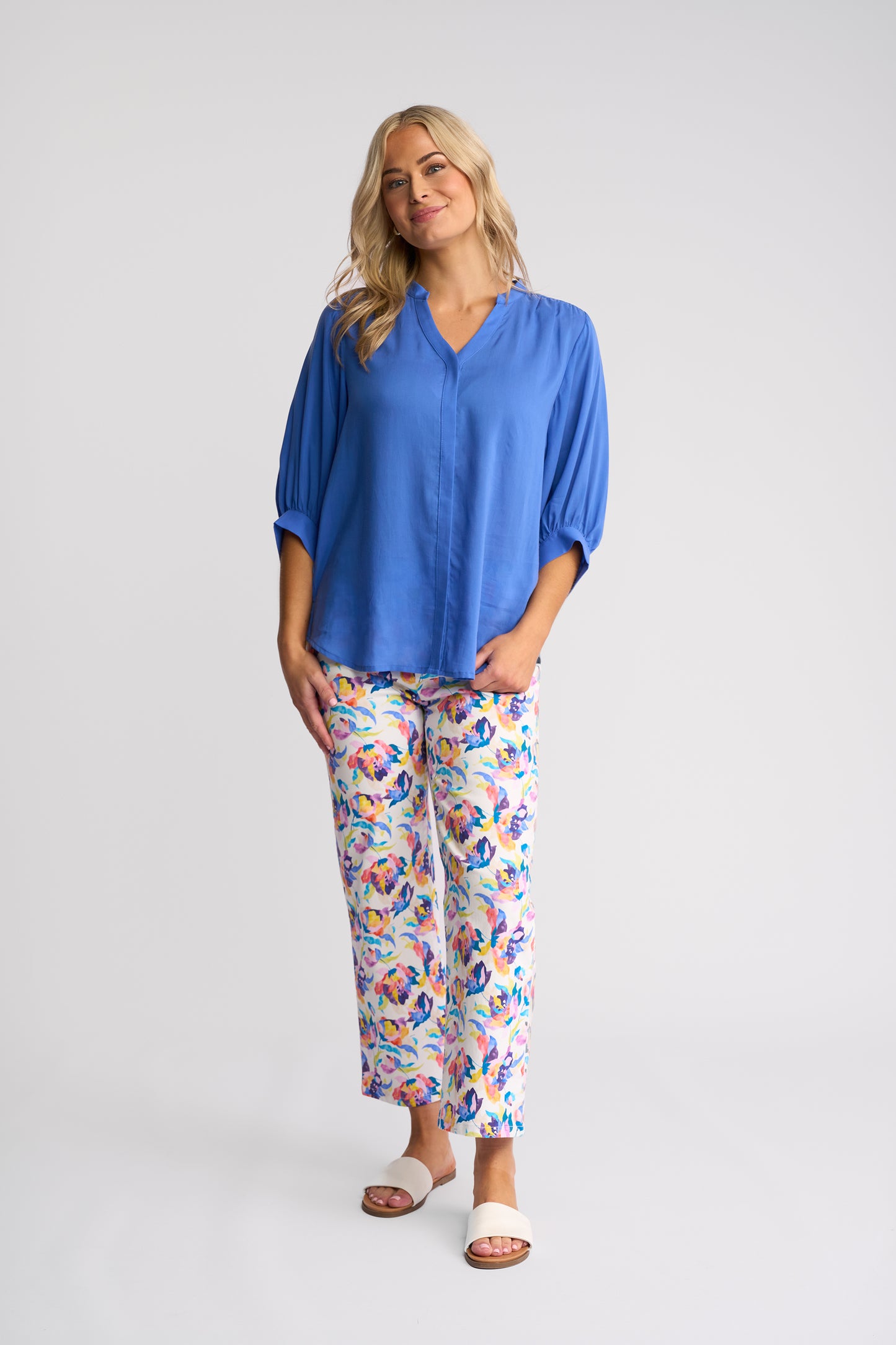 Folk Shirt - French Blue