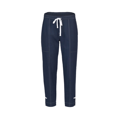 Ink Relaxed Leg Ankle Grazer Pant with Contrast Trim and Stitching