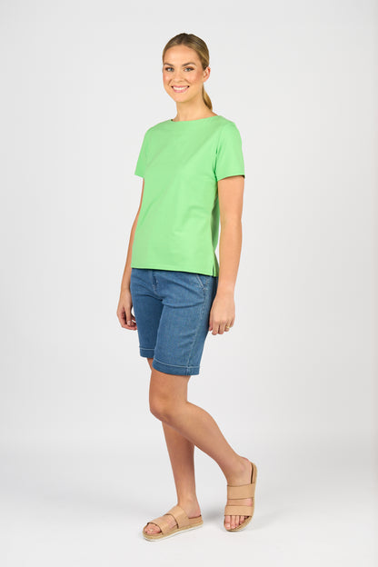 Blue Hue Slim Leg Above Knee Short