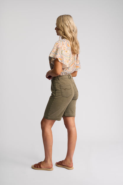Havana Short - Sage Stripe Denim