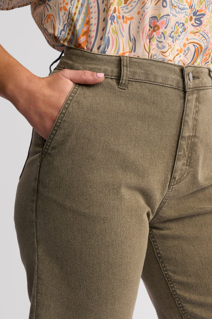 Havana Short - Sage Stripe Denim