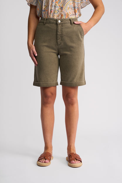 Havana Short - Sage Stripe Denim