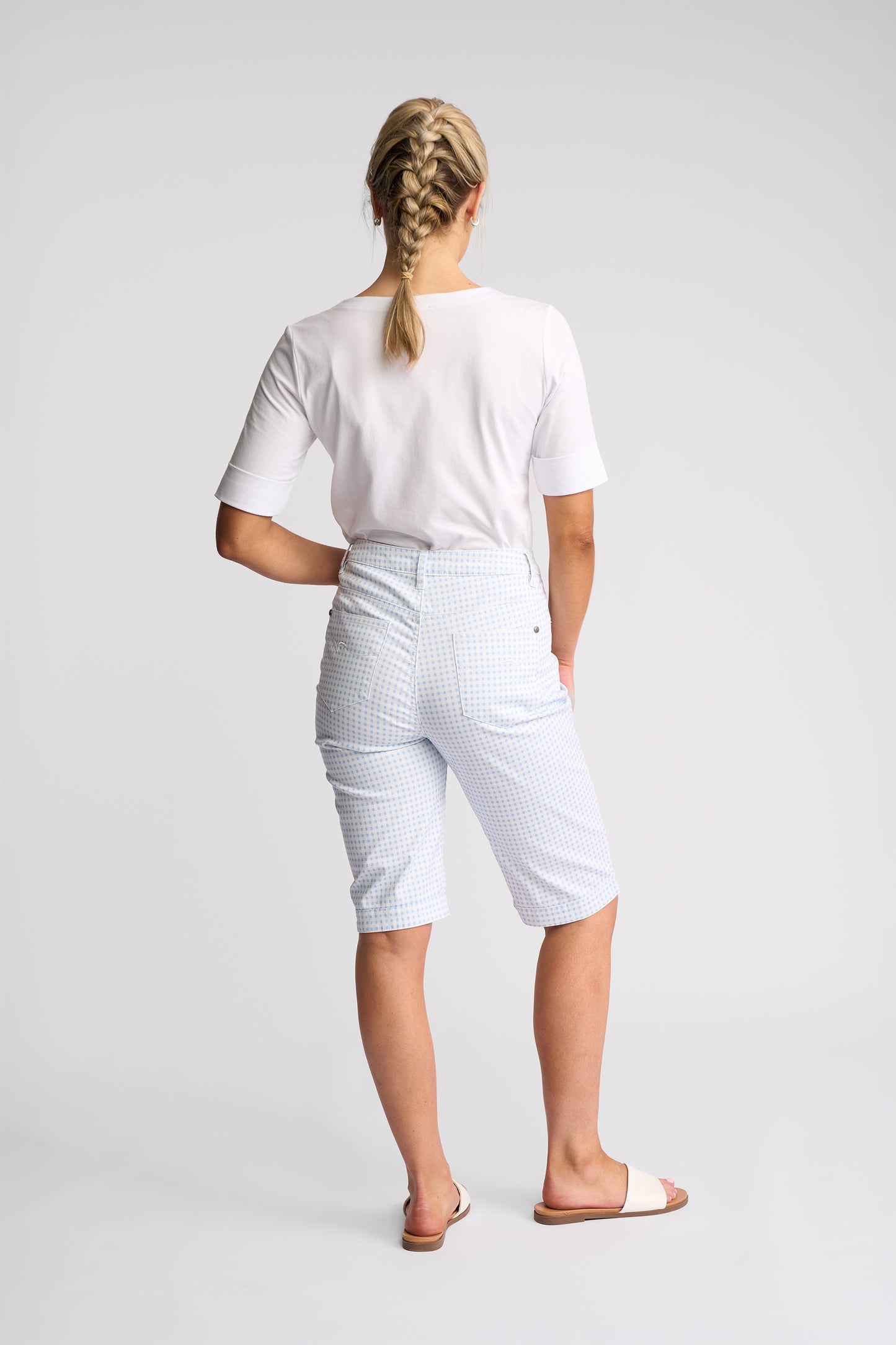 Custom Lightweight Short - Blue Gingham
