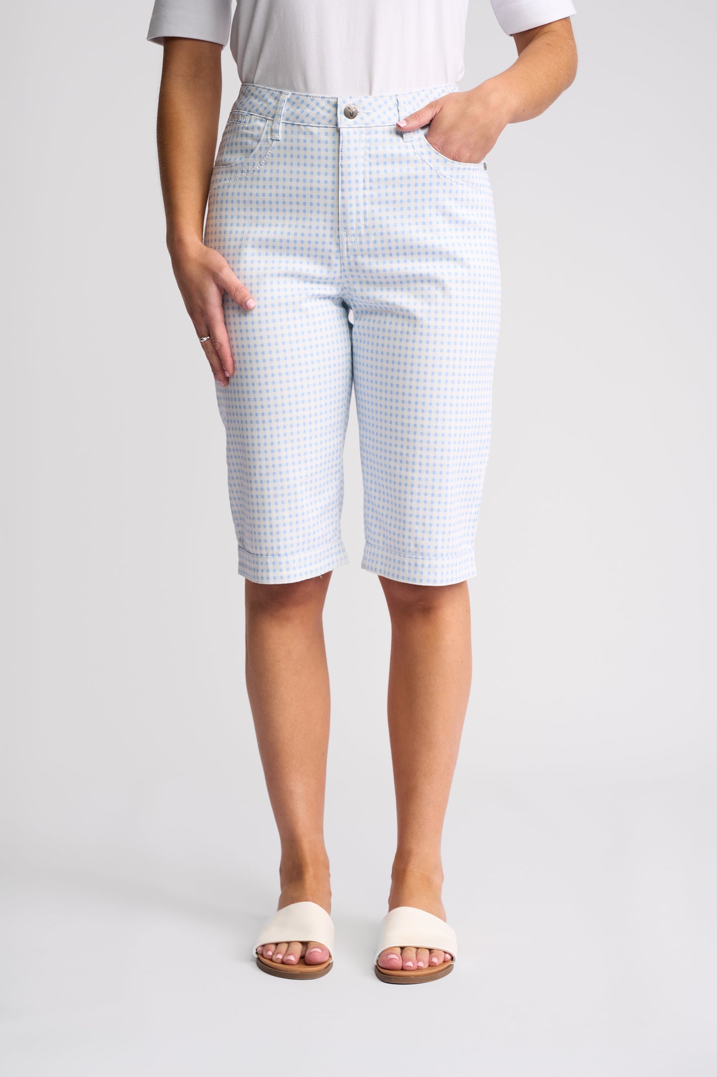 Custom Lightweight Short - Blue Gingham