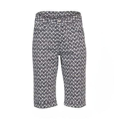 Fan Printed Lightweight Straight Leg Short