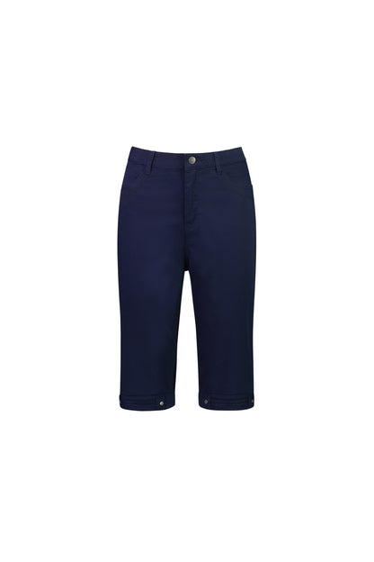Navy Plain Lightweight Straight Leg Short