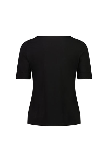 Essential Black Boat Neck Top