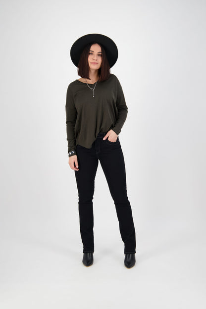 Slim Leg Black Jean